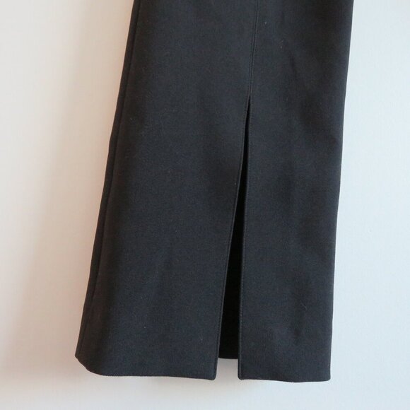 LVIR Split Hem Woven Straight Leg Pants in Black Office Minimalist - Size S - Picture 6 of 13